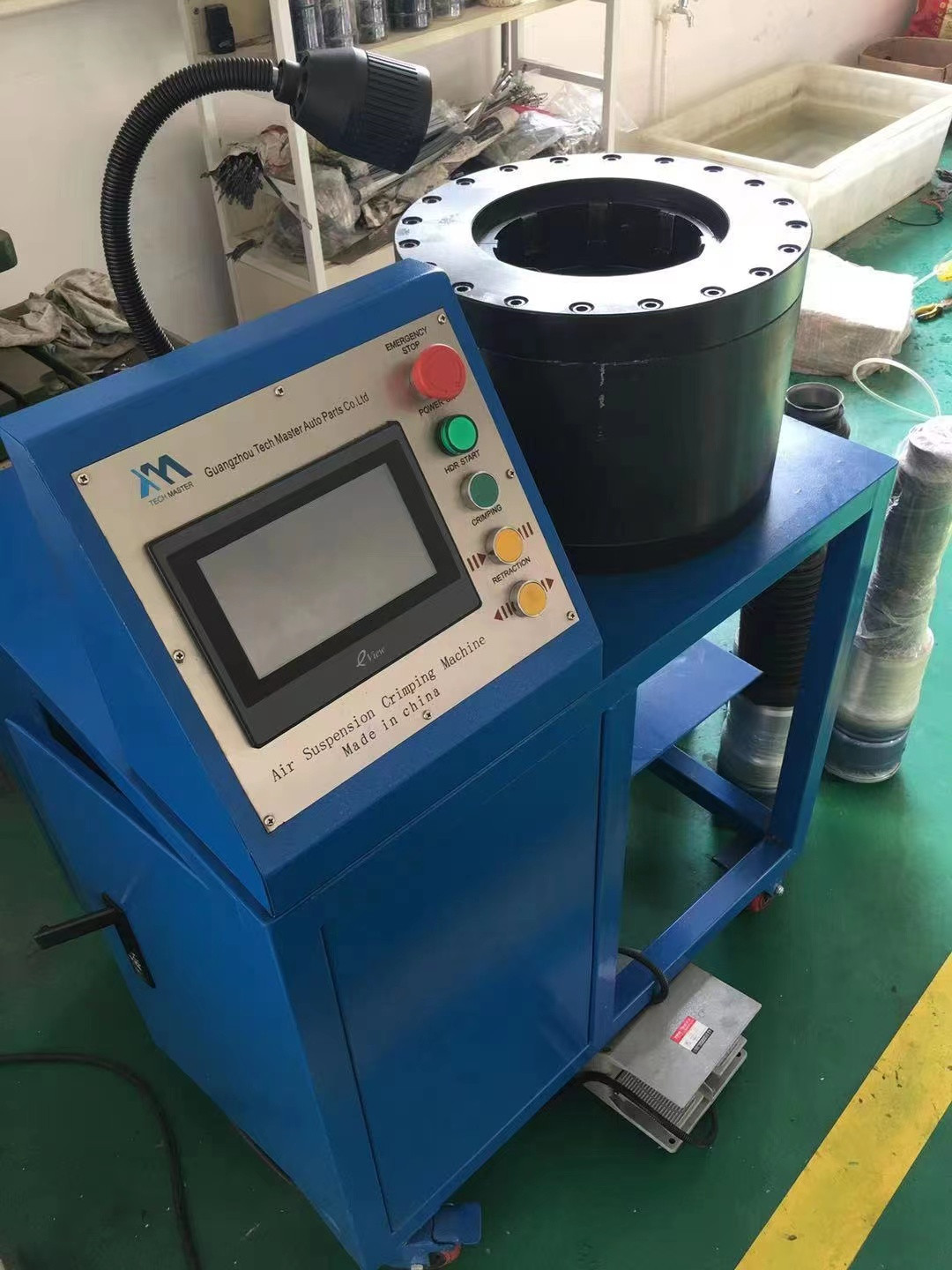 Máy ép đai cao su phuộc xe model TM001